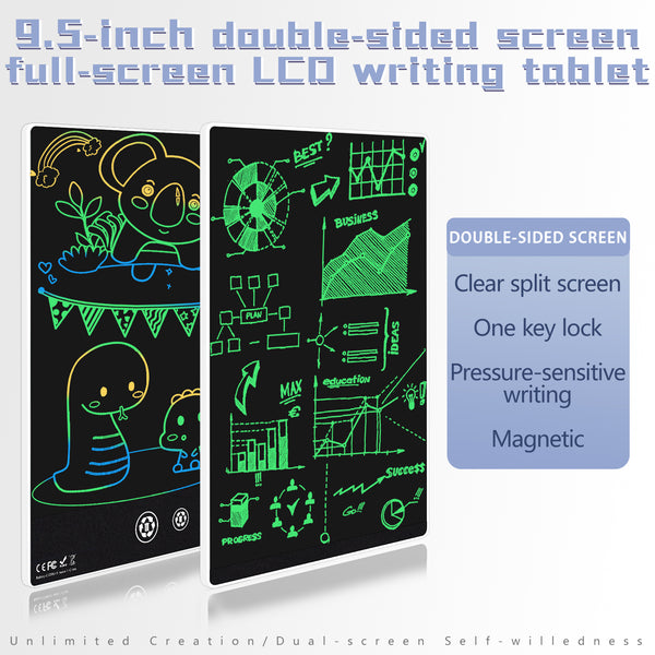 9.5inch Color Creative Dust-free LCD Double-Sided Writing Tablet DN095B